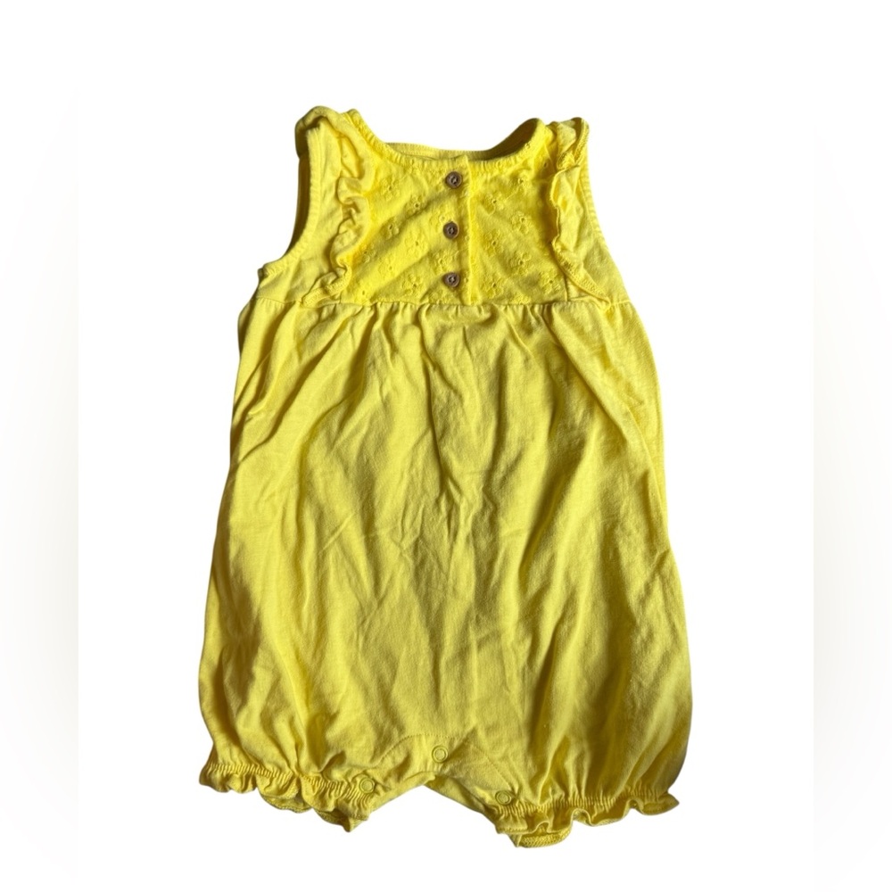Carter's Yellow Ruffled Romper - Picture 1 of 6